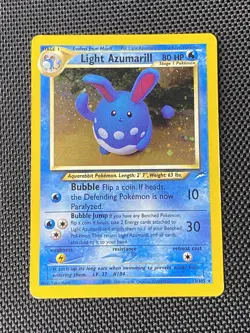 Pokemon TCG Light Azumarill Holo Rare Unlimited Card 13/105 Neo Destiny MP - Image 1