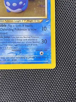 Pokemon TCG Light Azumarill Holo Rare Unlimited Card 13/105 Neo Destiny MP - Image 4