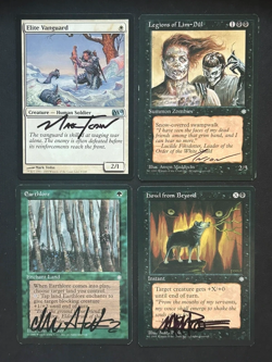 MTG Magic the Gathering LOT x4 Signed Cards Madoccks Trucker Poole Tedin - Image 1