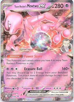 Team Rocket's Mewtwo ex Holo Promo SV: Scarlet & Violet Promo Cards 205 NM - Image 1