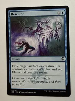 Resculpt 201 SOC Commander: Secrets of Strixhaven Magic MTG NM - Image 1