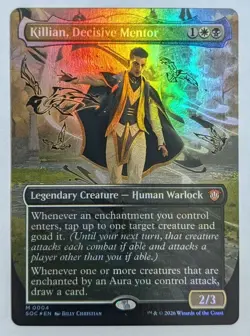 Killian, Decisive Mentor (BORDERLESS) 4 ◆FOIL◆ SOC Magic MTG NM - Image 1
