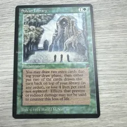 MTG Sylvan Library Legends LEG Rare Enchantment Magic The Gathering LP/MP - Image 1