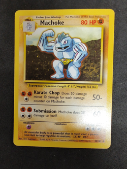 Machoke (Machopeur) 34/102 1st Edition French Pokemon Card Base Set WOTC NM - Image 1