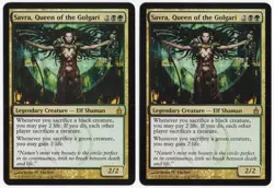 Savra, Queen of the Golgari x2 2x 2005 Ravnica: City of Guilds Rare MTG NM AZ1 - Image 1