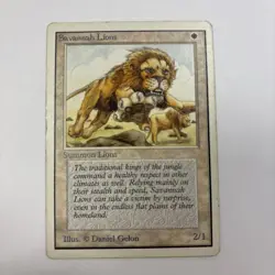 Savannah Lions HP Revised 3rd Edition 39 Daniel Gelon MTG English Regular - Image 1