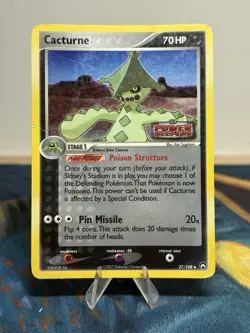 Cacturne 27/108 Ex Power Keepers Stamped Reverse Holo Foil Pokemon Card HP - Image 1