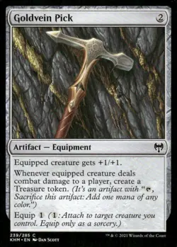 Goldvein Pick 239/285 Kaldheim MTG Magic the Gathering card - Image 1