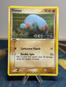 Phanpy 69/107 EX Deoxys Reverse Holo Foil Stamped Pokemon Card Yuka Morii Art HP - Image 1