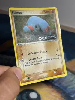 Phanpy 69/107 EX Deoxys Reverse Holo Foil Stamped Pokemon Card Yuka Morii Art HP - Image 4