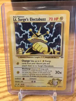 Pokemon TCG Lt. Surge's Electabuzz Gym Heroes Holographic Card No. 125 - Image 1