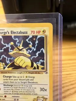 Pokemon TCG Lt. Surge's Electabuzz Gym Heroes Holographic Card No. 125 - Image 4