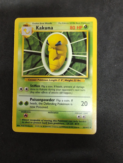 Pokemon Base Set Uncommon Card Kakuna 33/102 NM Condition - Image 1