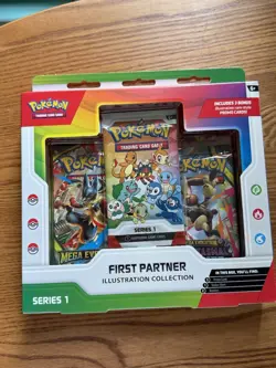Pokemon TCG First Partner Illustration Collection Series 1 Box Promo Booster - Image 1