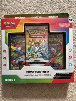 Pokemon First Partner Illustration Collection Series 1 Promo Booster Box Charma… - Image 1