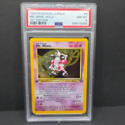 Pokemon Mr. Mime Holo 1st Edition Jungle PSA 8 NM-MT 6/64 1999 - Image 1