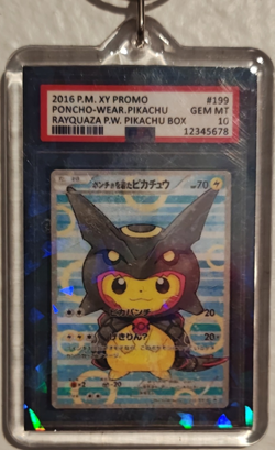 Pokemon 2016 XY Promo Poncho-Wear Pikachu Rayquaza #199 Holo PSA 10 - Image 1