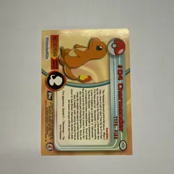 Charmander #04 Topps TV Animation Edition Blue Label Non Holo Pokemon 1999 - Image 4