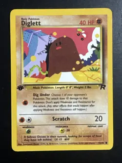 Diglett 52/82 Team Rocket 1st Edition Pokemon - Image 1