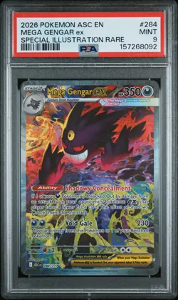 2026 POKEMON ASC EN-ASCENDED HEROES #284 MEGA GENGAR EX PSA 9 - Image 1