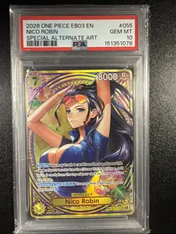 PSA 10 Nico Robin EB03-055 SP SR English ONE PIECE Card Heroines Edition! 🔥 - Image 1