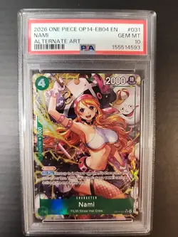 PSA 10 Nami OP14 EB04 #031 Alt Art One Piece Card Gem Mint - Image 1