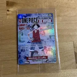 Bandai Namco One Piece CCG Monkey D. Luffy US Voyage Promo Holo ST13-001 Card - Image 1