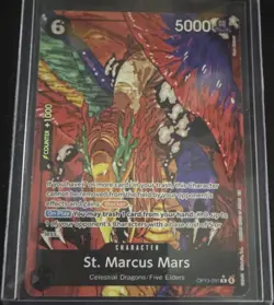 One Piece CCG St. Marcus Mars OP13-091 Rare Foil Alt Art Character 6 Cost 5000 - Image 1
