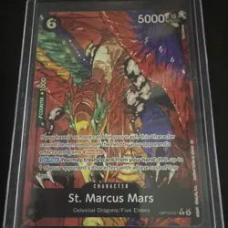 One Piece CCG St. Marcus Mars OP13-091 Rare Foil Alt Art Character 6 Cost 5000 - Image 2