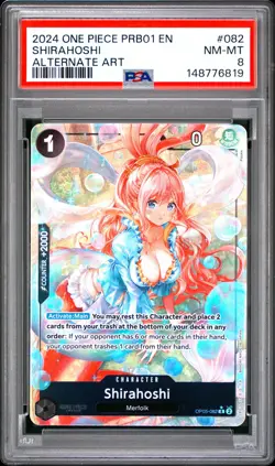 Shirahoshi PSA8 2024 One Piece Prb01-Premium Booster Alternate Art #082 - Image 1