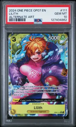 2024 One Piece English Lilith SR Alternate Art OP07-111 PSA 10 - Image 1