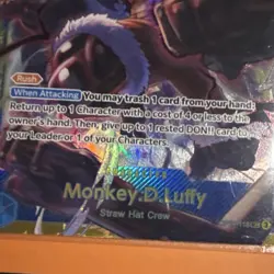 Namco Monkey.D.Luffy OP11-118 A Fist of Divine Speed Secret Rare Foil Rush 8000 - Image 3
