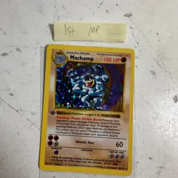 Machamp 8/102 Pokemon Base Set 1st Edition Holo Rare Trading Card Game - Image 1