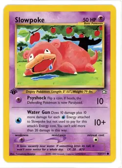 Slowpoke 73/111 1st Edition Neo Genesis Pokemon Card - Image 1