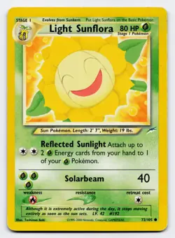 Light Sunflora [72/105] Neo Destiny Regular [Pokemon Card English] - Image 1