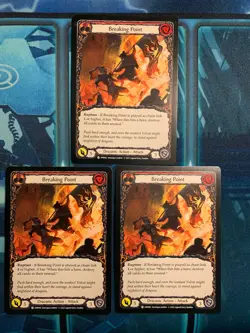 3 Card Red Playset Breaking Point Uprising Flesh and Blood FAB TCG - Image 1