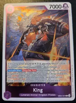 King EB04-031 Foil Rare The Azure Sea's Seven One Piece Card Game - Image 1