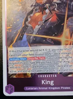 King EB04-031 Foil Rare The Azure Sea's Seven One Piece Card Game - Image 4
