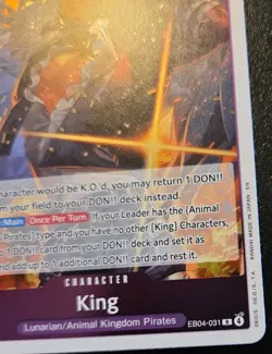 King EB04-031 Foil Rare The Azure Sea's Seven One Piece Card Game - Image 5