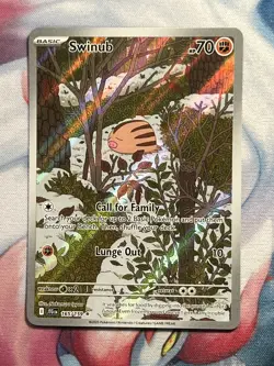 Swinub 165/159 Illustration Rare IR 2025 Sv09 Journey Together Pokemon Card NM+ - Image 1