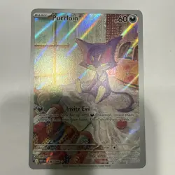 Pokemon TCG Purrloin 136/086 Sv: White Flare Holo NM Illustration Rare Card - Image 1