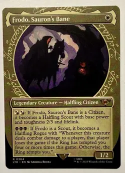 MTG Frodo, Sauron’s Bane (Showcase) Lord of the Rings LTR NM #304 MTG LOTR - Image 1