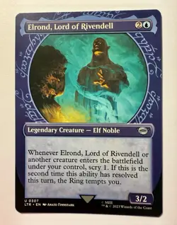 Elrond, Lord Of Rivendell (Showcase) 0307 LTR Uncommon Lord Of The Rings MTG - Image 1