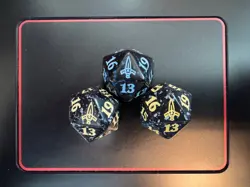 MTG Murders of Karlov Manor Prerelease - Three Dice - Black D20 Spindown - Image 1
