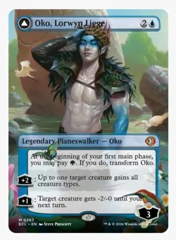 1x MTG Oko, Lorwyn Liege **Borderless** Lorwyn Eclipsed Mythic! NM Mint! - Image 1