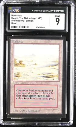Mint MTG International Collectors Edition IE CE -- CGC 9 BADLANDS -- - Image 1