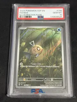 Pokemon Sv08 Surging Sparks Feebas Illustration Rare Holo 198/191 PSA 10 2024 - Image 1