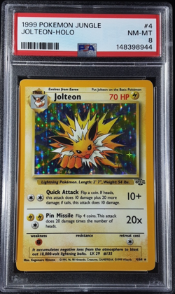 Pokemon Jolteon Holo PSA 8 Jungle Set 4/64 Vintage 1999 WOTC - Image 1