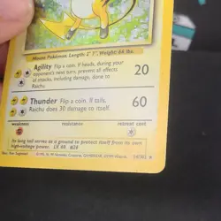 Raichu Base Set Holo Rare Unlimited 14/102 - Image 3