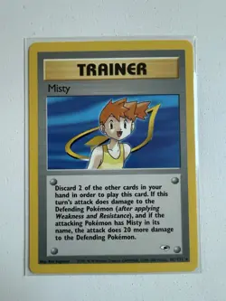 2000 Pokemon Gym Heroes Misty Unlimited NonHolo Rare 18/132 #18 LP Free Shipping - Image 1